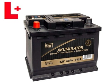 AKUMULATOR 60AH 540A 24,2 x 17,5 x 19 cm LEWY +