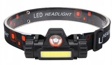 LATARKA CZOŁÓWKA COB 4W1 LAMPKA CZOŁOWA Z MAGNESEM USB LED NA GŁOWĘ MOCNA