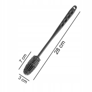 СИЛИКОНОВАЯ ЩЕТКА ДЛЯ МЫТЬЯ СТЕКЛОВ, БУТЫЛОК, БАНОК, ДЛИННАЯ ШАЙБА