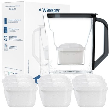 DZBANEK FILTRUJĄCY WESSPER 2,7L + 10 FILTR AQUAMAX
