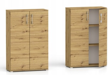 Regał szafka komoda biurowa do biura gabinetu 80 x 110 x 32 cm dąb artisan