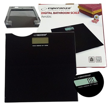 SZKLANA WAGA ŁAZIENKOWA ELEKTRONICZNA LCD DO 180KG