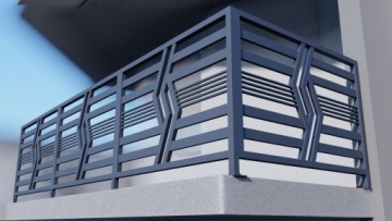 Французское окно, перила, балюстрада для окна Gobe