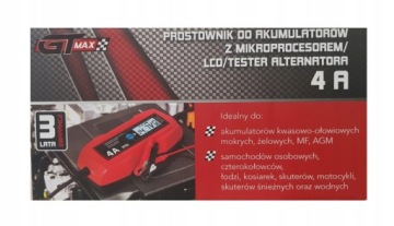 Автомобильный выпрямитель с ЖК-микропроцессором Gt-Max 6В 12В 4А