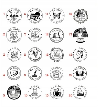 EX LIBRIS LOGO деревянный книжный штамп FI 40 мм подарок