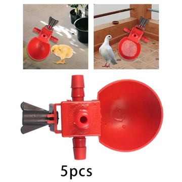 5 Pieces Chicken Drinkers Waterers Cups Watering