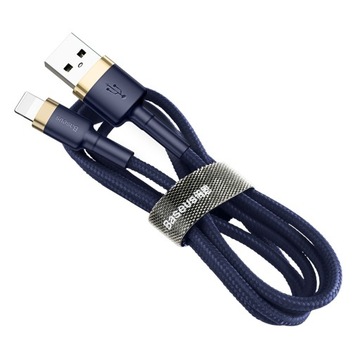 USB-КАБЕЛЬ BASEUS STRONG ДЛЯ LIGHTNING IPHONE IPAD ПЛЕТЕННЫЙ КАБЕЛЬ 2.4A 100см