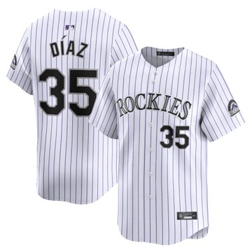 Męska koszulka zawodnika Elias Diaz White Colorado Rockies Home Limited,