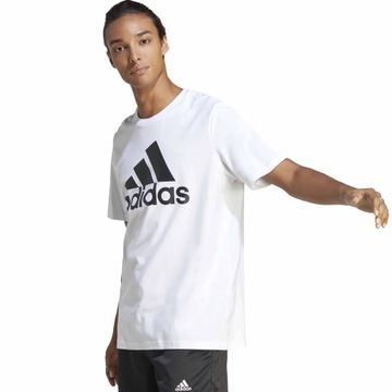 ADIDAS T-SHIRT MĘSKA KOSZULKA BIAŁA BAWEŁNA