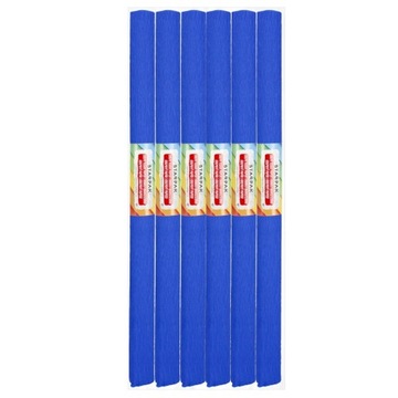OZDOBNA KREPINA 50x200cm ciemnoniebieska BIBUŁA MARSZCZONA 10 sztuk STARPAK