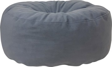 PUFA OKRĄGŁA ROLLER PODNÓŻEK VELVET SZARY 47x20 cm