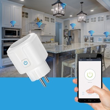 2x ТАЙМЕР ИНТЕЛЛЕКТУАЛЬНАЯ УМНАЯ WIFI РОЗЕТКА TUYA ВАТТМЕТР