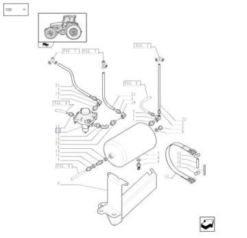 Клапан тормозной одноконтурный New Holland CASE 87340