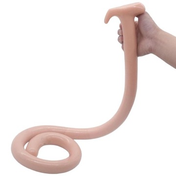 BARDZO DŁUGIE DILDO 100 CM MIĘKKI SEX KOREK ANALNY 3 CM