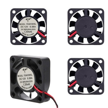 CICHY WENTYLATOR 12V 0,08A 40X40X10MM ODPOWIEDNI DO NAPRAWY DVR 4 SZTUKI