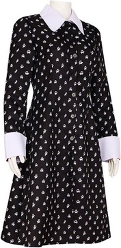 СРЕДНОЕ ПЛАТЬЕ АДДАМС ВЫКРОЙКИ ПЛАТЬЯ НА ХЭЛЛОУИН КАРНАВАЛЬНЫЙ НАРЯД M