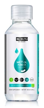 OLEJ MCT 100% C8 Płynny Kwas Kaprylowy 2x100 ml Dieta Keto Suplement Diety