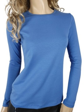 Гладкая блузка ЛаТынка ЦВЕТА с круглым вырезом Р48