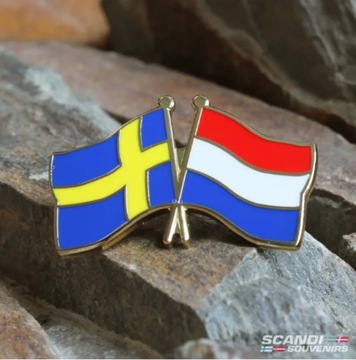 PIN PRZYPINKA FLAGI SZWECJA HOLANDIA