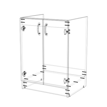 ED ECON sonoma b_S60ZL_2F кухонный шкаф под раковину