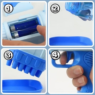 PISTOLET NA BAŃKI MASZYNA DO BANIEK MYDLANYCH AUTOMAT + PŁYN W ZESTAWIE