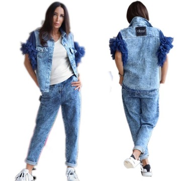 MINOUU SPODNIE A'LA JEANS patka S M NEW!