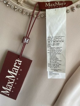 MAX MARA sukienka OZIO beż r. IT42 oversize M/L (NOWA z metką)