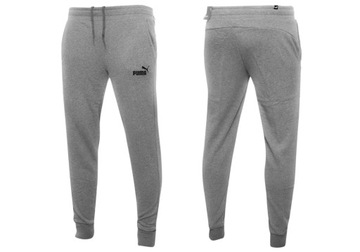 PUMA SPODNIE MĘSKIE DRESOWE BAWEŁNIANE ESS LOGO PANTS GRAY r.M