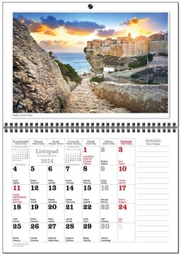 Календарь 2024 НАСТЕННЫЙ УЖИН на SPIRAL 29x41 TRAVEL