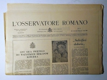 L'osservatore Romano Wydanie polskie Nr.1-2 / 1984