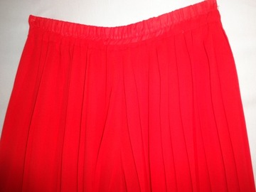 Spódnico -spodnie plisowane na gumie 42 44 czerwone
