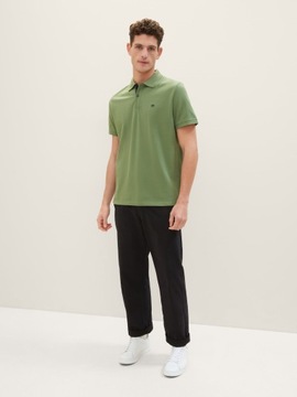 Tom Tailor Basic Polo With Contrast - Dull Moss Gr