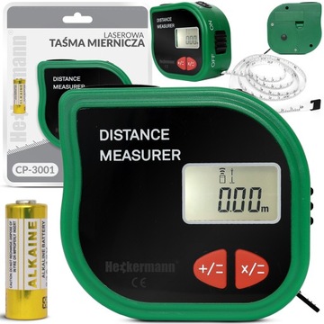 TAŚMA MIARKA MIERNIK ODLEGŁOŚCI DALMIERZ 18m+LASER