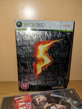 RESIDENT EVIL 5 XBOX 360 STEELBOOK + RESIDENT EVIL POTĘPIENIE