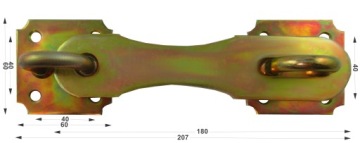 ЗАКРЫТИЕ ДВЕРИ WRZECIĄDZ SKOBEL 60X200 НАВЕСНОЙ ЗАМОК