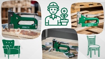 ZSZYWACZ TAPICERSKI TAKER 6-14mm ręczny stalowy solidny WBIJA BEZBŁĘDNIE