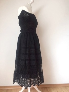 CHI CHI sukienka koronkowa czarna hiszpanka 36 S
