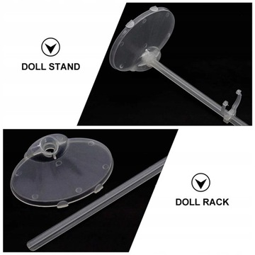 Прозрачная подставка для куклы с игрушкой