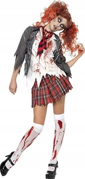 Kostium strój uczennica Cheerleaderka zoombie. przebranie na halloween.