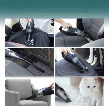 ODKURZACZ SAMOCHODOWY BEZPRZEWODOWY RĘCZNY MOCNY AKUMULATOROWY DO AUTA 120W