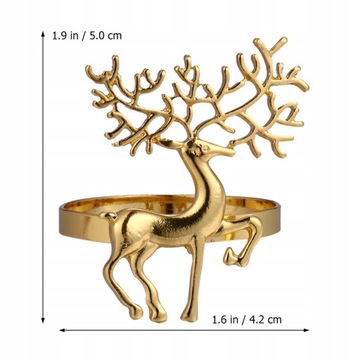 8 sztuk Deer pierścienie serwetki