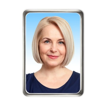 ZDJĘCIE NAGROBKOWE PROSTOKĄT KOLOR SREBRNA RAMKA 9x12