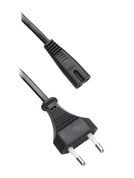 KABEL PRZEWÓD ZASILAJĄCY C7 RTV AGD RADIO ÓSEMKA 2 PIN WTYCZKA PŁASKA 3m