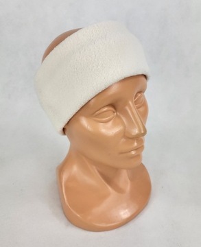 657 ПОВЯЗКА НА ГОЛОВЬ Флисовая, ширина 8 см, ЭКРУ