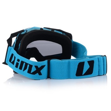 GOGLE MOTOCYKLOWE IMX DUST NIEBIESKIE + 2xSZYBA PRZYCIEMNIANA I JASNA