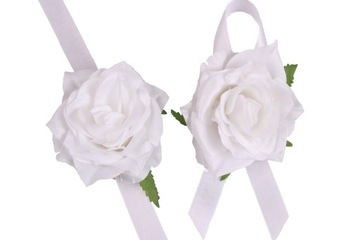 Kotylion przypinka róża materiałowa bordo czerwona studniówka bal panieński