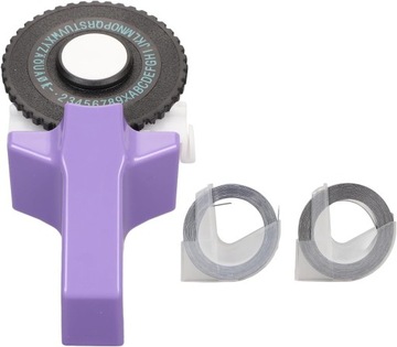 Этикетировочная машина, 2 рулона ленты, принцип тиснения, ручное управление.