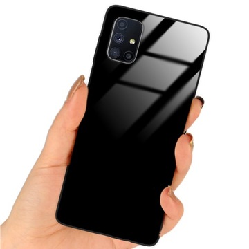 Etui Black Case Glass Do SAMSUNG M51 Ochronne Top