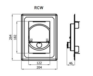 Регулятор тяги дымохода RCW DARCO + МОНТАЖНАЯ РАМА