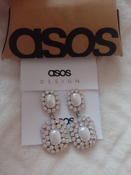 ASOS) Bogato zdobione kolczyki ślubne z Londynu, NOWE
